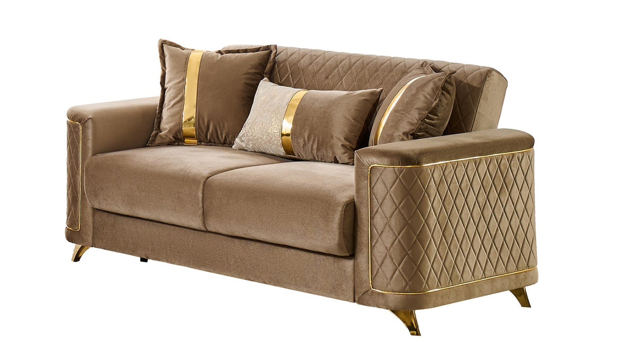 Lisa Loveseat – Lisa Loveseat Copper by Galaxy Home Furnishings