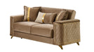 Lisa Loveseat – Lisa Loveseat Copper by Galaxy Home Furnishings