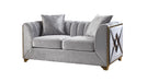 Velencia Loveseat – Velencia Loveseat Silver by Galaxy Home Furnishings