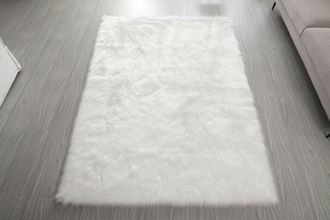 Cozy Collection Ultra Soft Fluffy Faux Fur Sheepskin Area Rug