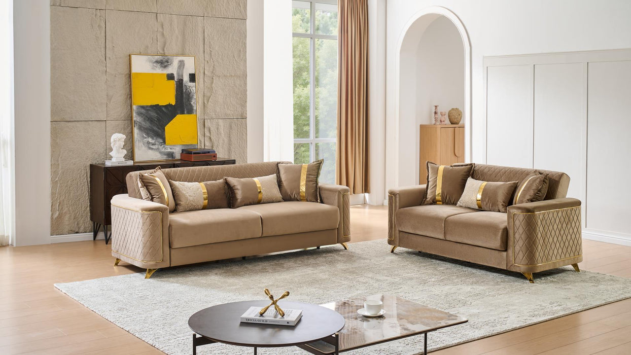 Lisa Living Room Set – Lisa 2Pc Living Room Set in Copper by Galaxy Home Furnishings