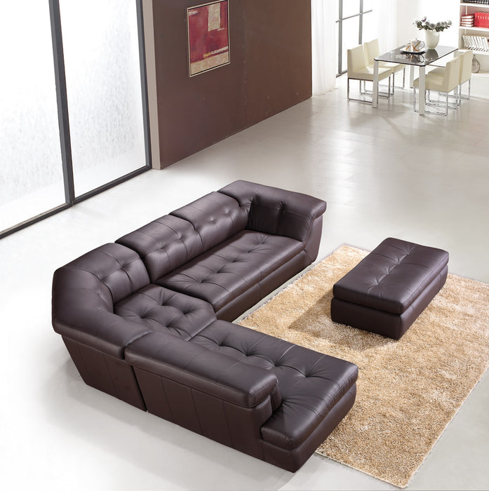 397 Italian Leather Sectional 