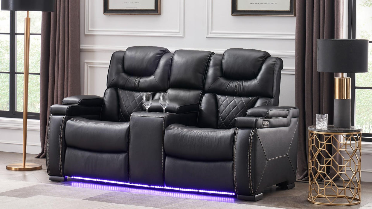 Lexus Loveseat – Lexus Loveseat Black by Galaxy Home Furnishings