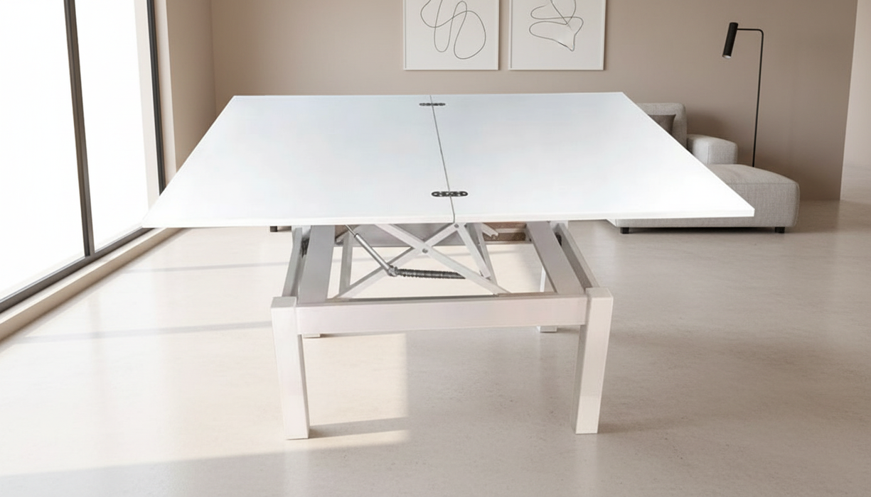 Cosmos Rectangular Transformer Table White