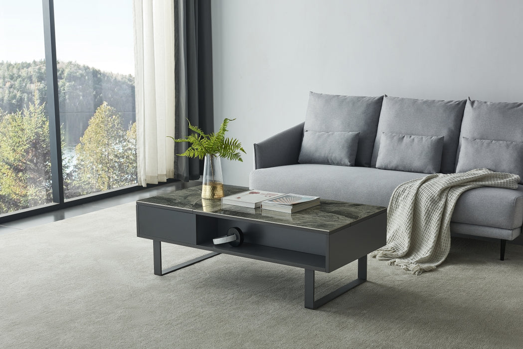 1388 Coffee Table w/ storage Grey