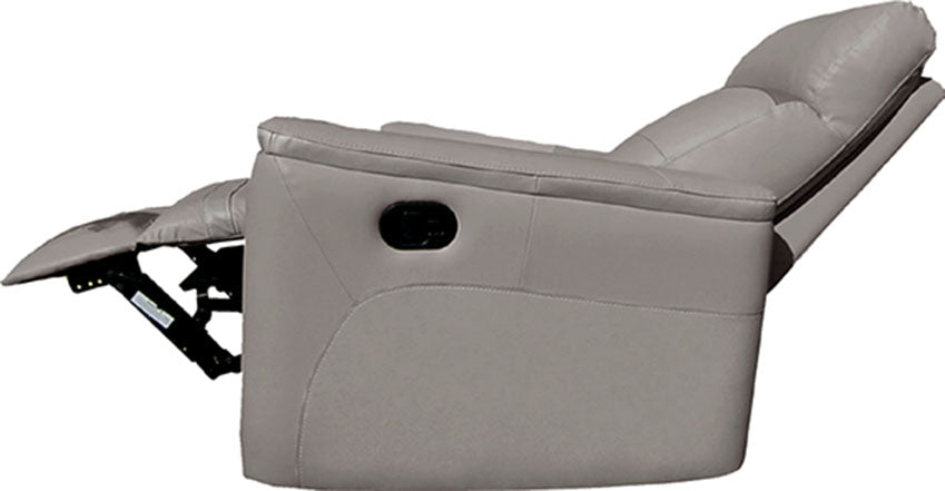 8501 Light Grey Sofa w/Manual Recliners