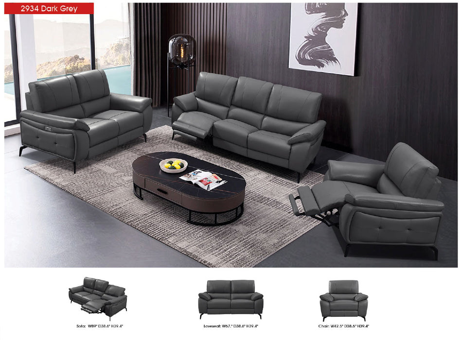 2934 Dark Grey w/ electric recliners