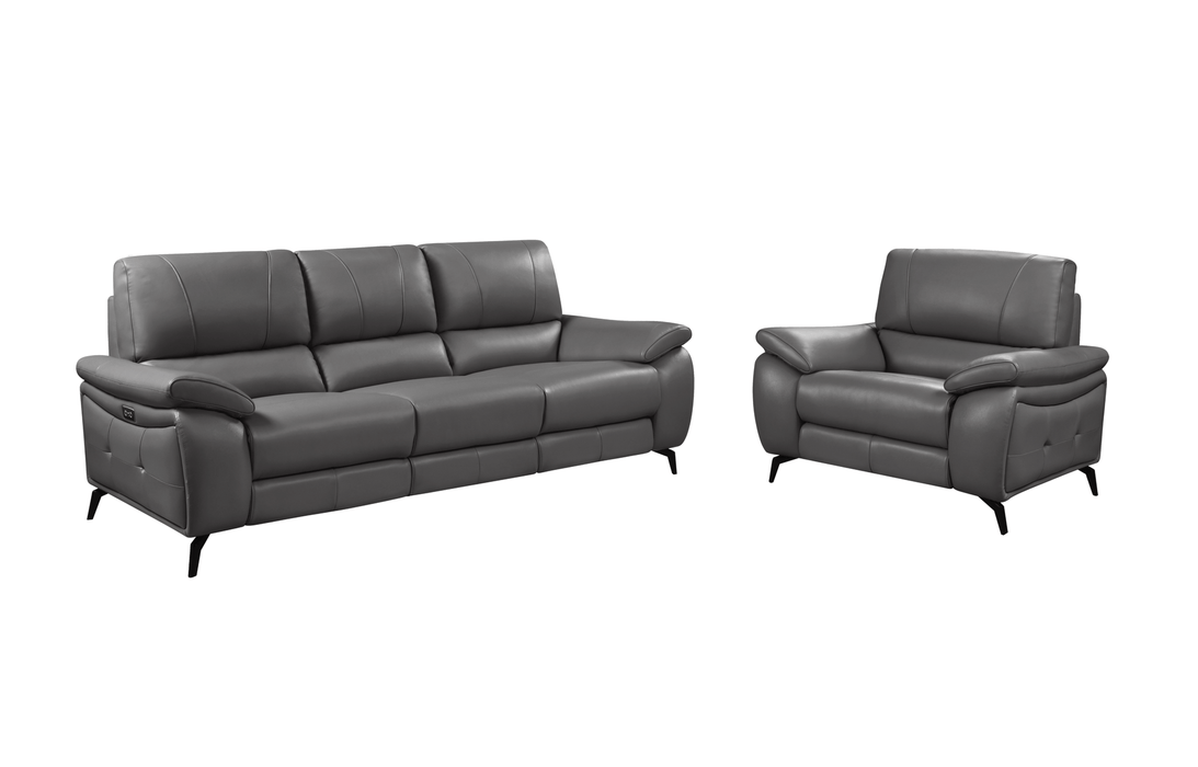 2934 Dark Grey Loveseat w/ electric recliners