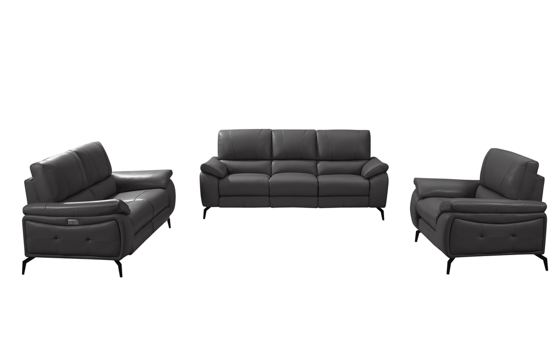 2934 Dark Grey Sofa w/ electric recliners