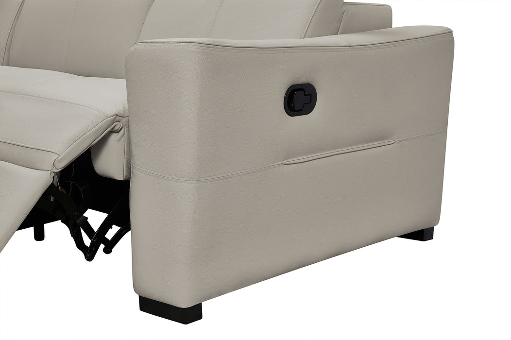 6021 Grey Sectional and armchair w/ manual recliners