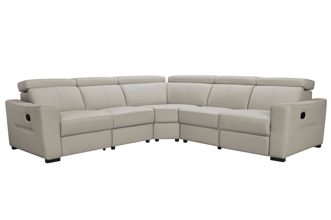 6021 Grey Sectional w/ manual recliners