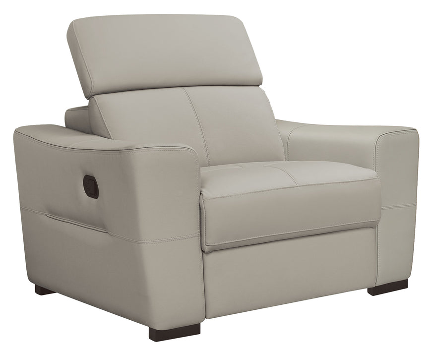 6021 Grey Armchair w/ manual recliners