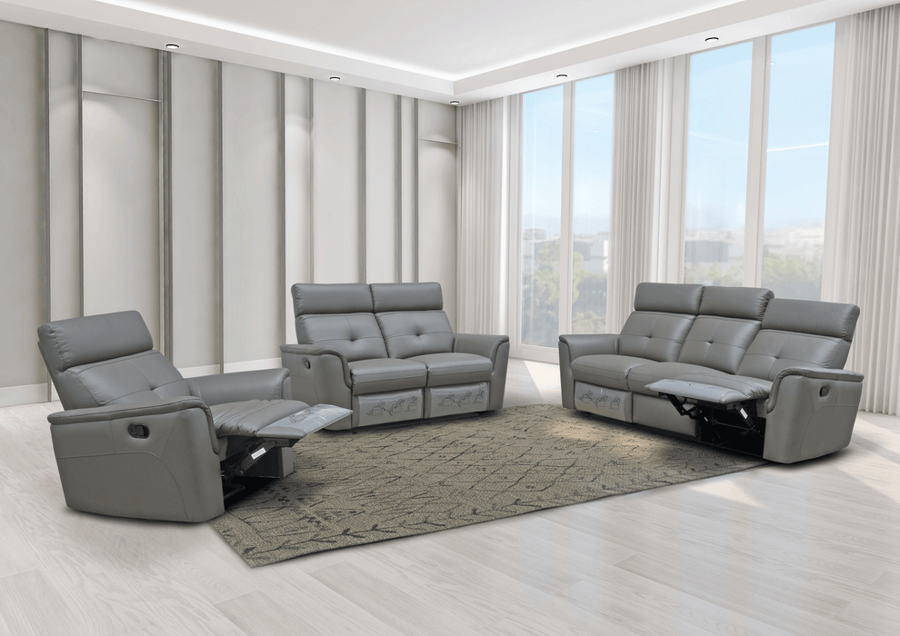8501 Dark Grey Chair w/Manual Recliner