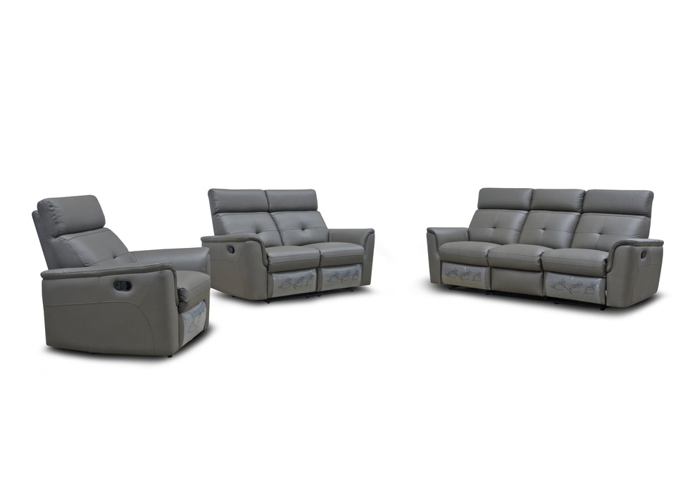 8501 Dark Grey Loveseat w/Manual Recliner