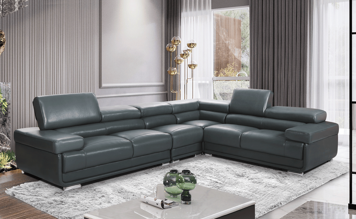 2119 Sectional with Extra Chair- Dark Grey, Composition 2