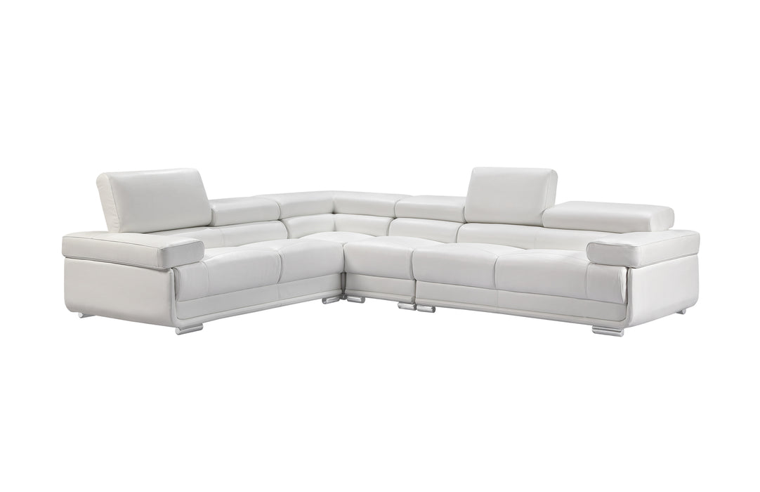 2119 Sectional with Extra Chair - White