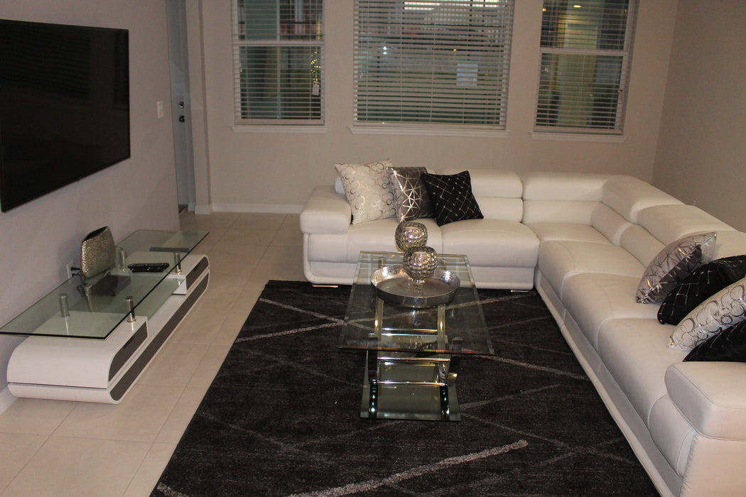 2119 Sectional with Extra Chair - White