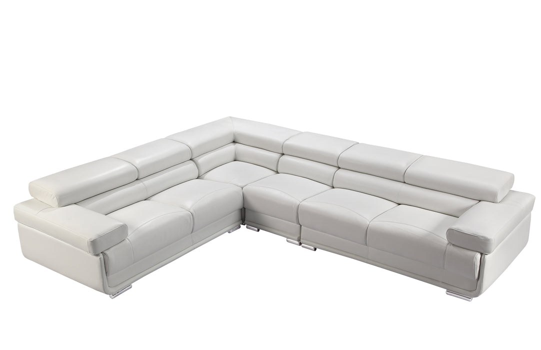 2119 Sectional with Extra Chair - White
