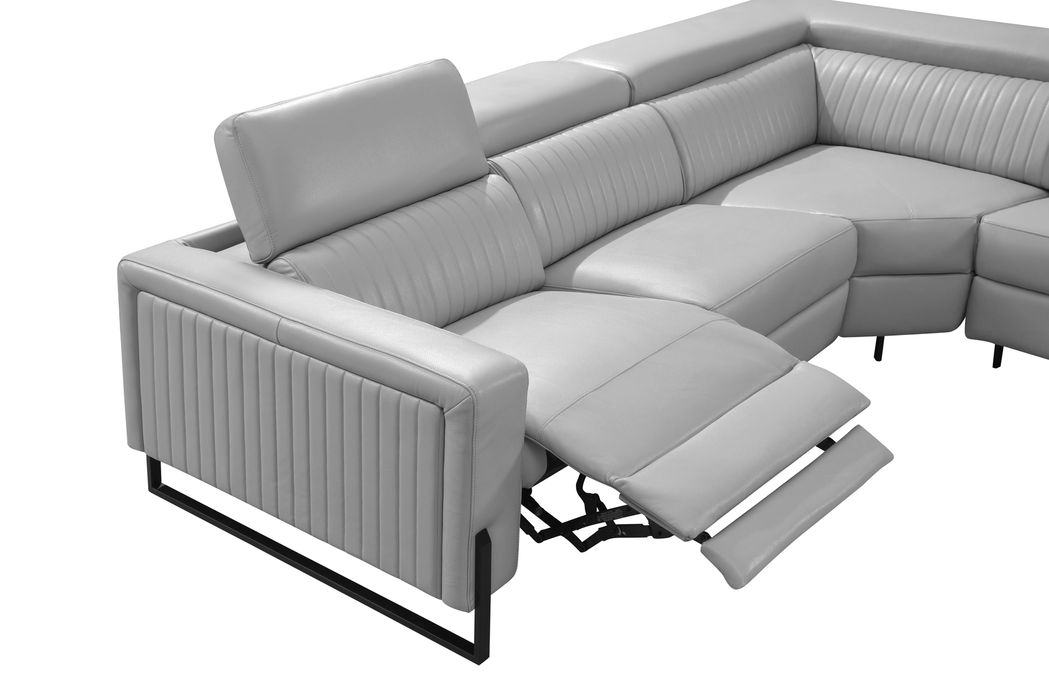2787 Sectional with Recliners – Light Grey