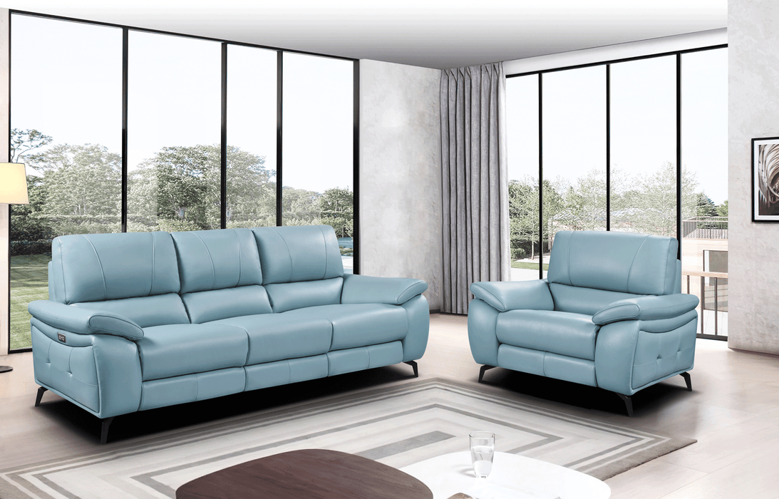 2934 Blue Chair w/ electric recliner
