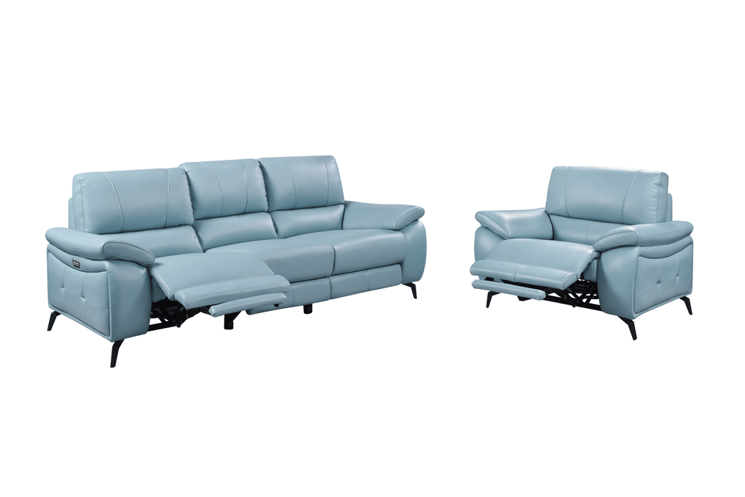 2934 Blue Chair w/ electric recliner