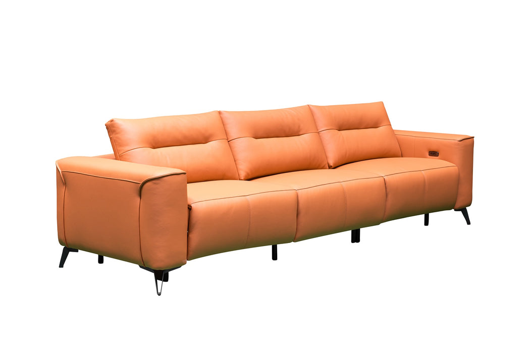 Lex Orange Sofa w/recliner