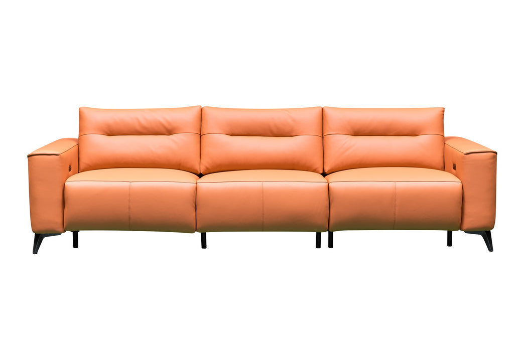 Lex Orange Sofa w/recliner