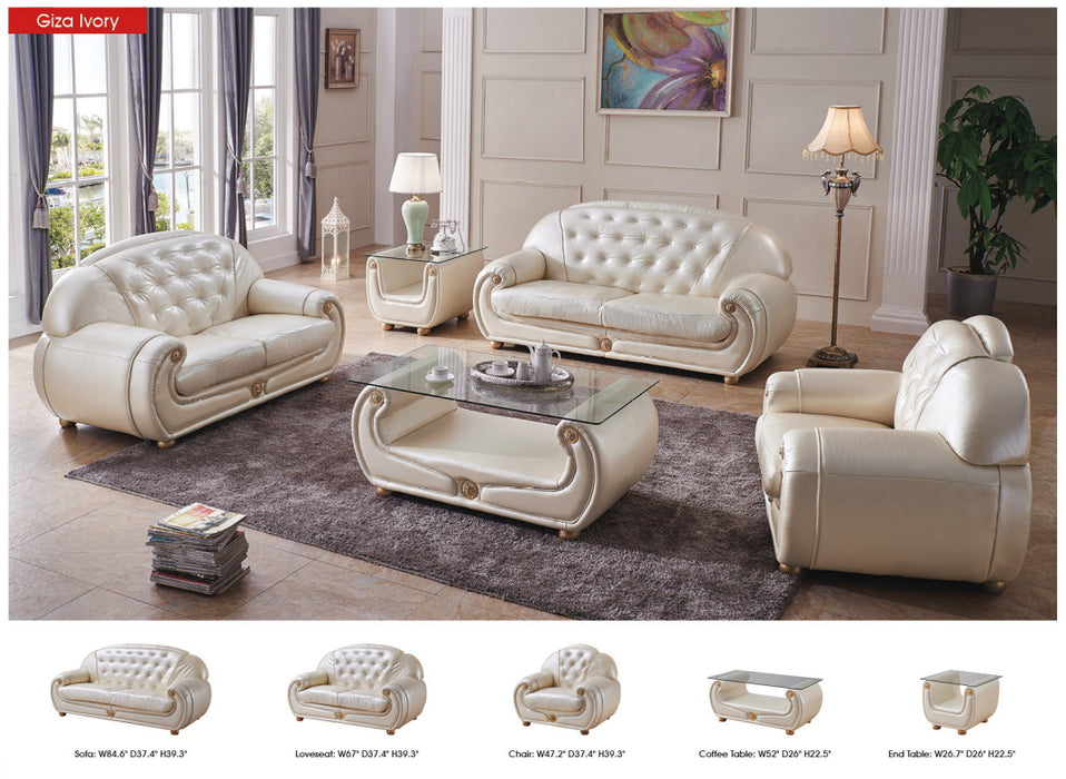 Giza Full Leather in Beige