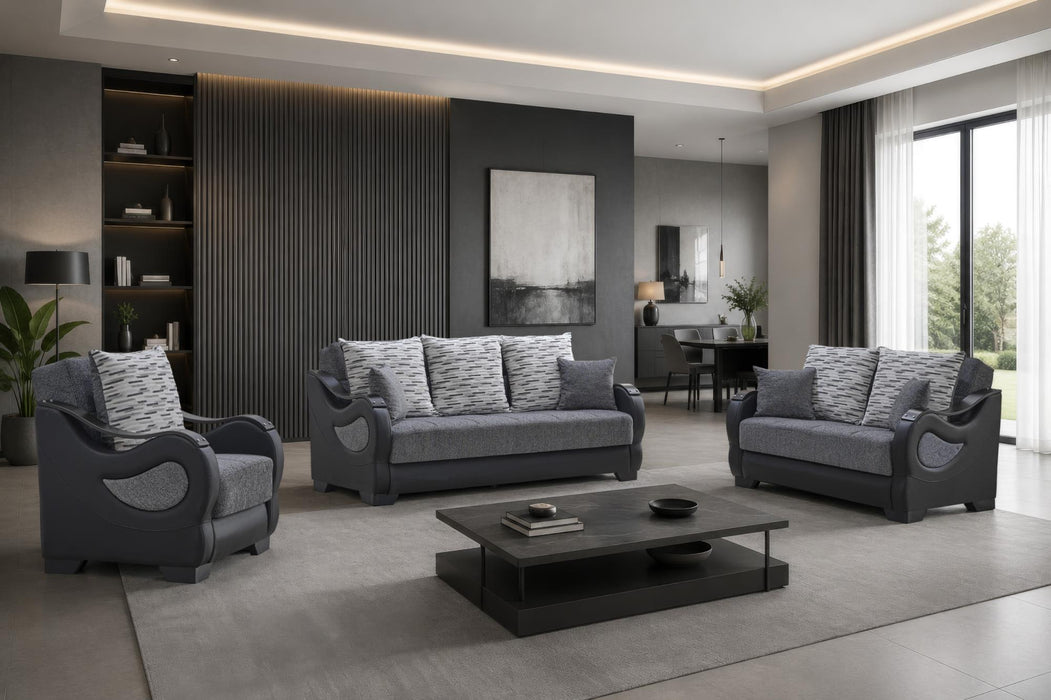 Magnolia Gray Living Room Set