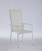 Contemporary High Back Outdoor Chair with Sling Seat - 2 per box MALIBU-AC-WHT-HB