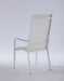 Contemporary High Back Outdoor Chair with Sling Seat - 2 per box MALIBU-AC-WHT-HB