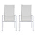 Contemporary High Back Outdoor Chair with Sling Seat - 2 per box MALIBU-AC-WHT-HB