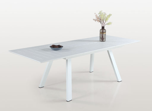 Contemporary UV Resistant Outdoor Extendable Table MALIBU-DT-WHT-EXT