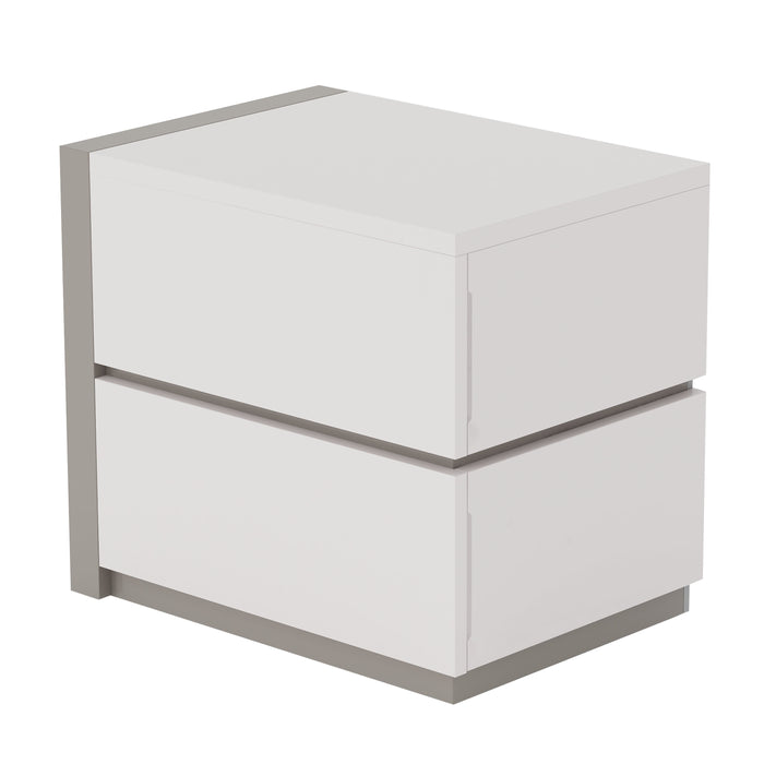 Modern 2-Drawer Nightstand, Left MANILA-NS-L