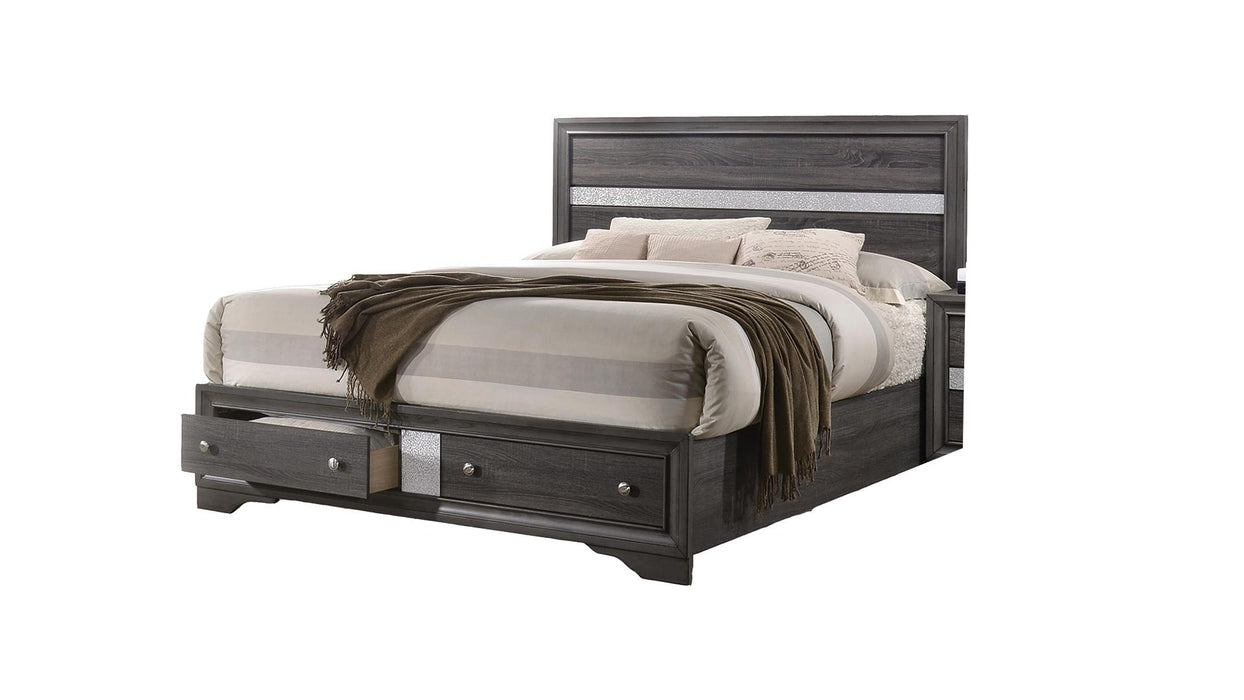Matrix Bed – Matrix King Bed Gray by Galaxy Home Furnishings