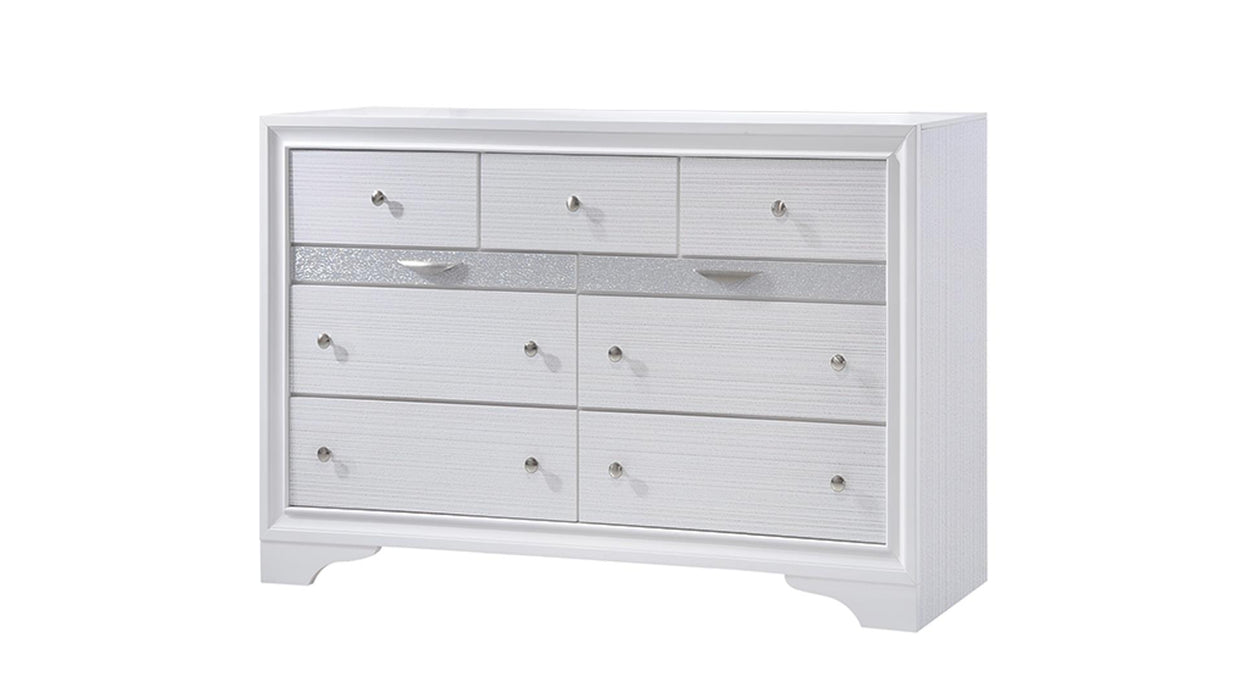 Matrix Dresser – Matrix Dresser White by Galaxy Home Furnishings