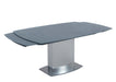 Contemporary Extendable Gray Glass Dining Table MAVIS-DT