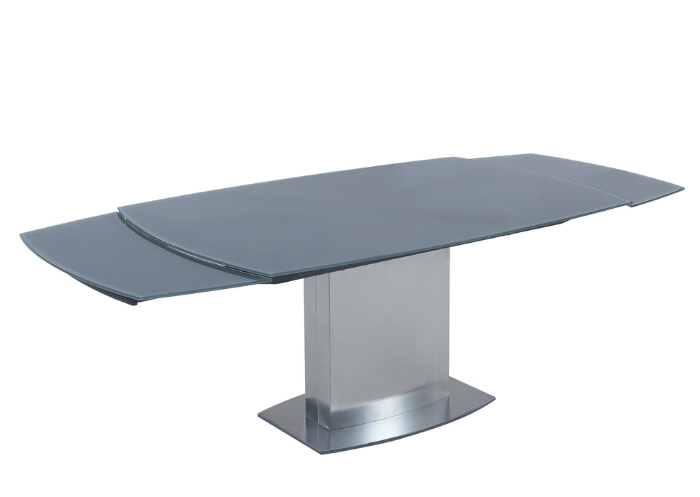 Contemporary Extendable Gray Glass Dining Table MAVIS-DT