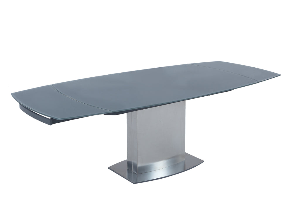 Contemporary Extendable Gray Glass Dining Table MAVIS-DT