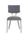 Contemporary Floating-Back Side Chair w/ Faux Leather Upholstery - 2 per box MAVIS-SC-GRY-BSH