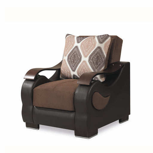 Ottomanson Metroplex Collection Upholstered Convertible Armchair with Storage