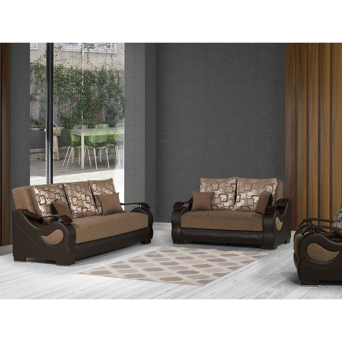 Ottomanson Metroplex Collection Upholstered Convertible Sofabed with Storage