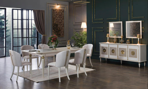 Mistral 6114 Dining Chair (Set of 2) - White / Cream