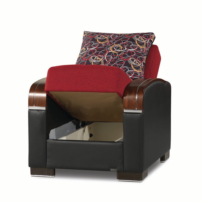 Ottomanson Mobimax Collection Upholstered Convertible Armchair with Storage