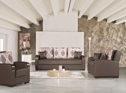 Mobimax - Brown Pu Living Room Set