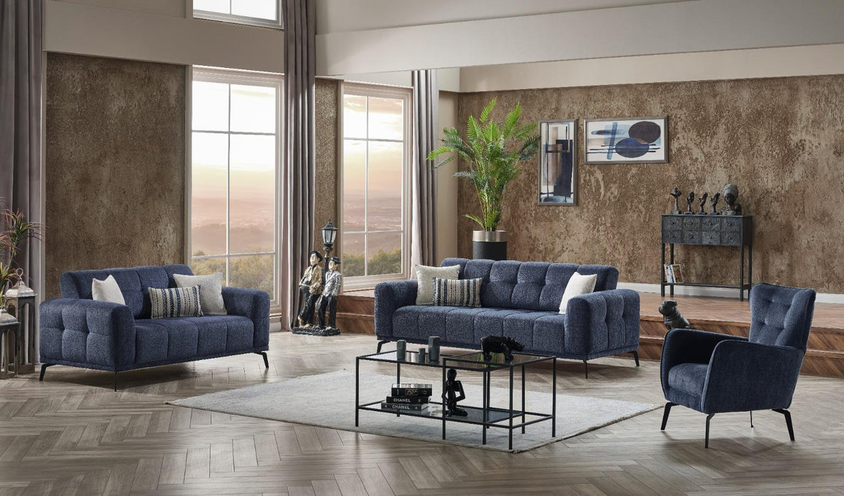 Modena Blue Living Room Set