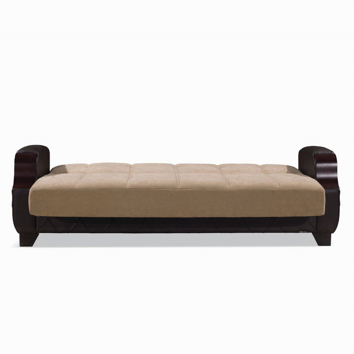 Ottomanson Molina Collection Upholstered Convertible Sofabed with Storage