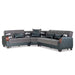 Ottomanson Molina Collection Upholstered Convertible Sectional with Storage MOL-SEC-BN