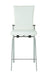 Contemporary Motion Back Bar Stool w/ Chrome Frame MOLLY-BS-WHT-CHM