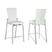 Contemporary Motion Back Counter Stool w/ Chrome Frame MOLLY-CS-WHT-CHM